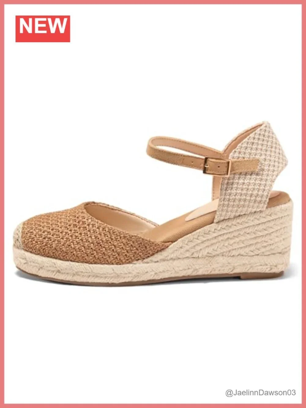 Women's Raffia Espadrille Platform Wedge Sandals with Ankle Strap